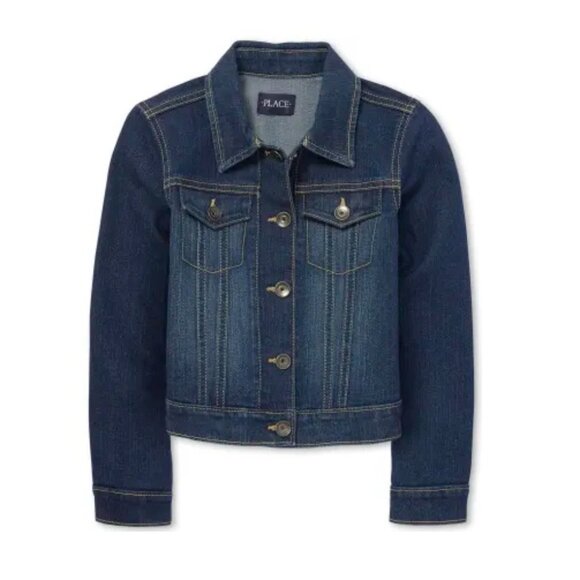 Basic Denim Jacket in Dark Wash girls L-XL - Picture 1 of 12